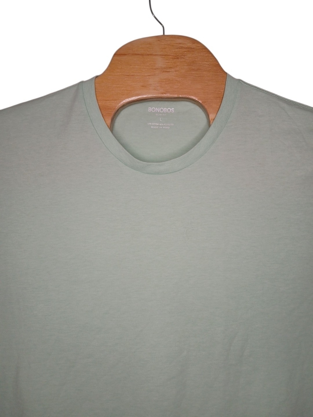 Bonobos Short Sleeve Crewneck Slim Fit Tee Sage Green Mens Large